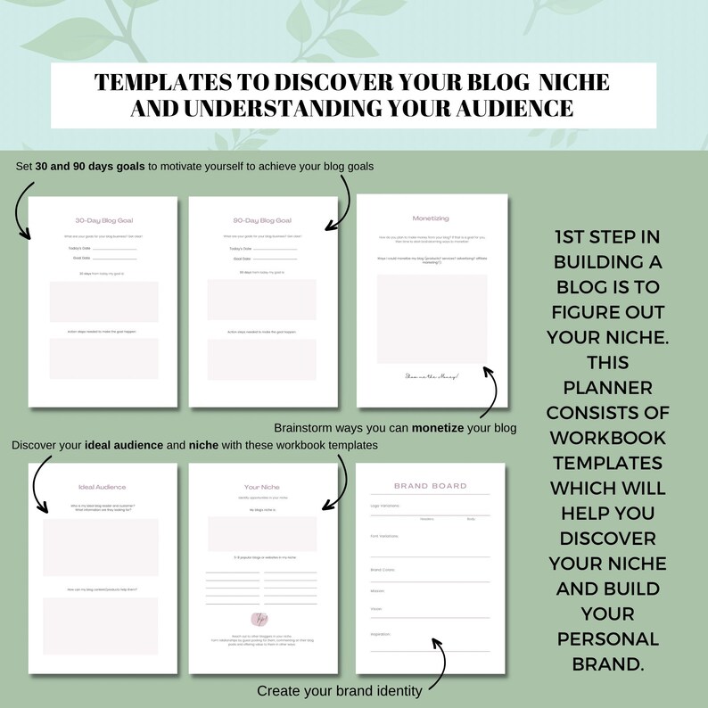 Printable Blog Planner, Blogging Planner With Social Media Tracker ...