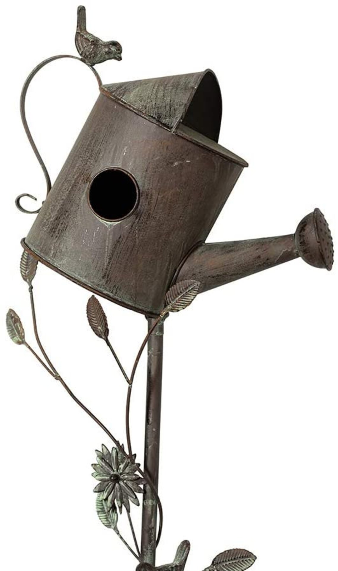 Outdoor Bird House Stake Metal Garden Stake Decor Watering Etsy