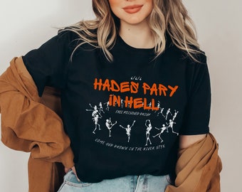 Hades Party in Hell - Underworld by the River Styx - Greek Gods, Mythology, God of Hell - Dead rave Unisex Garment-Dyed T-shirt