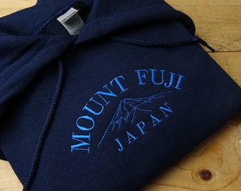 JEDNA MAŁA BLUZA Z KAPTUREM - Góra Fuji, Japonia Azja Haftowany okrągły dekolt, podróż - Bluza pamiątkowa, Japonia, Osaka