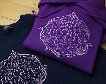 Child of Hecate - Goddess of Witchcraft - Greek Gods, Demigod and Half-Blood embroidered crewneck- Queen of the Witches Mythology