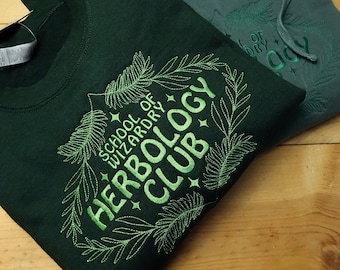 Herbology Club School of Wizardry - Plant lovers Bookclub - Witch and Wizard book sweater - Magical reader crewneck