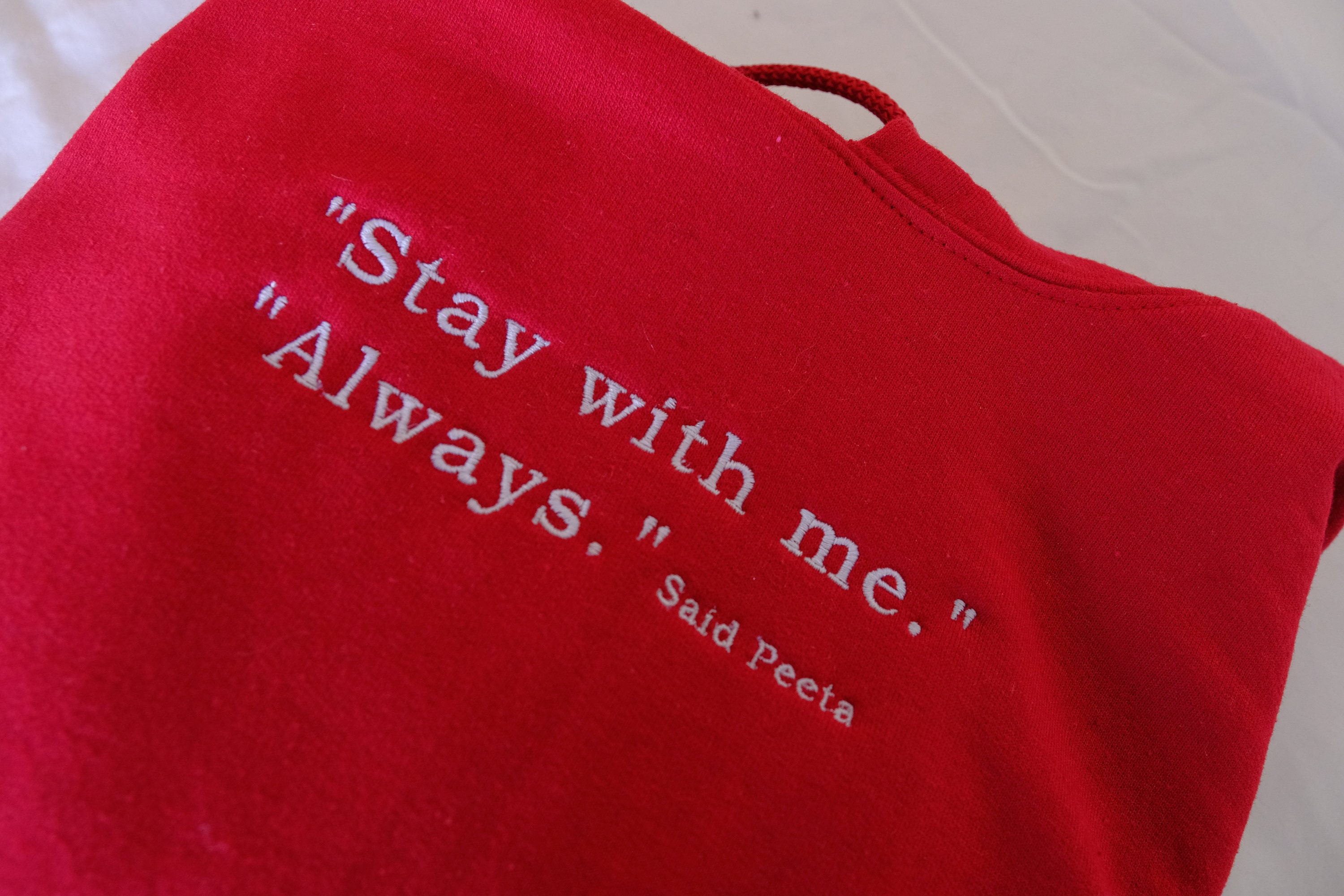 CUSTOM HOODIE Embroidered SENTENCE or You Choice Etsy