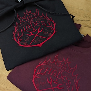 Pre-Order - Child of Hades - King of the Underworld - Greek Gods, Demigod and Half-Blood embroidered crewneck- God of hell Mythology