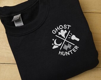 Ghost Hunter embroidered sweater - Halloween bookish crewneck hoodie - ghostbusters - spooky merch