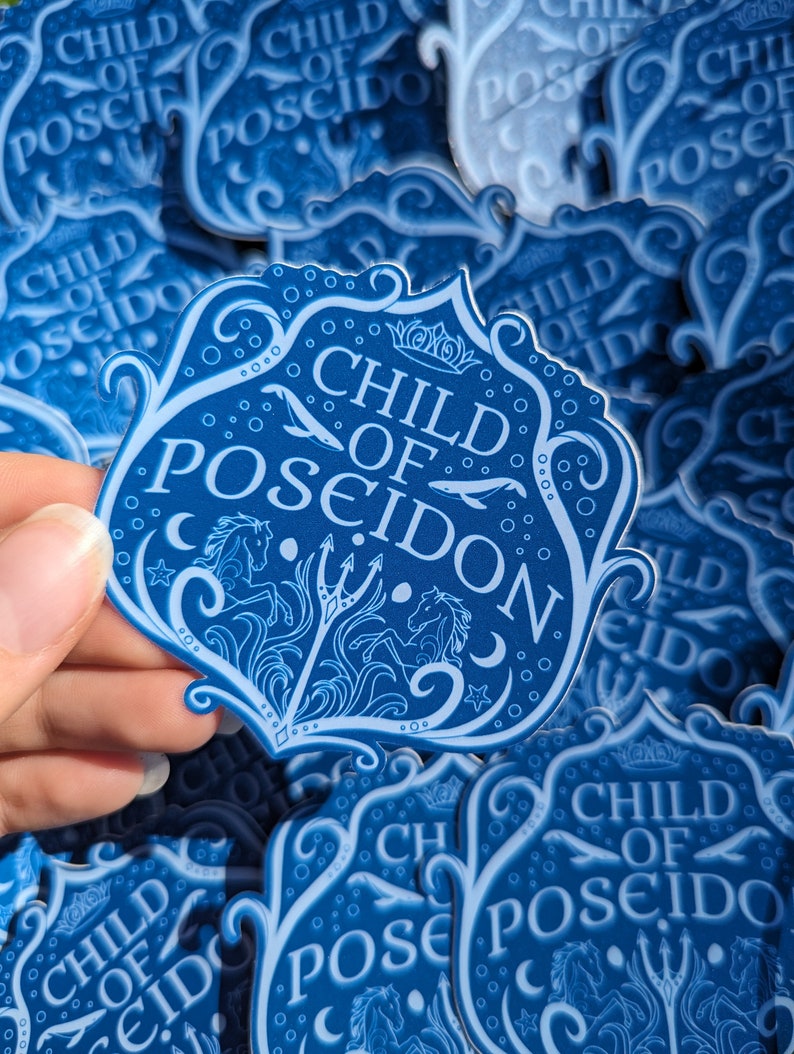 Poseidon Sticker Child of Poseidon - Waterproof Sticker Greek Mythology - God of the Sea ...
