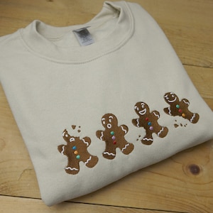 Gingerbread cookies embroidered sweater - Christmas funny sweater