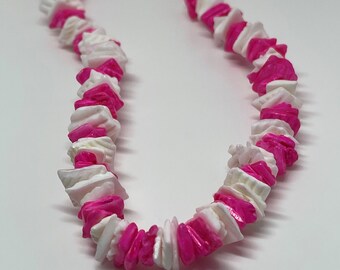 Pink Shell Necklace | Etsy