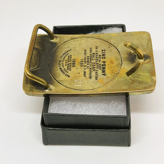 Solid Brass Vintage Belt Buckle Handmade Minted i… - image 9