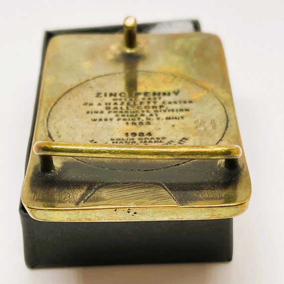 Solid Brass Vintage Belt Buckle Handmade Minted i… - image 7