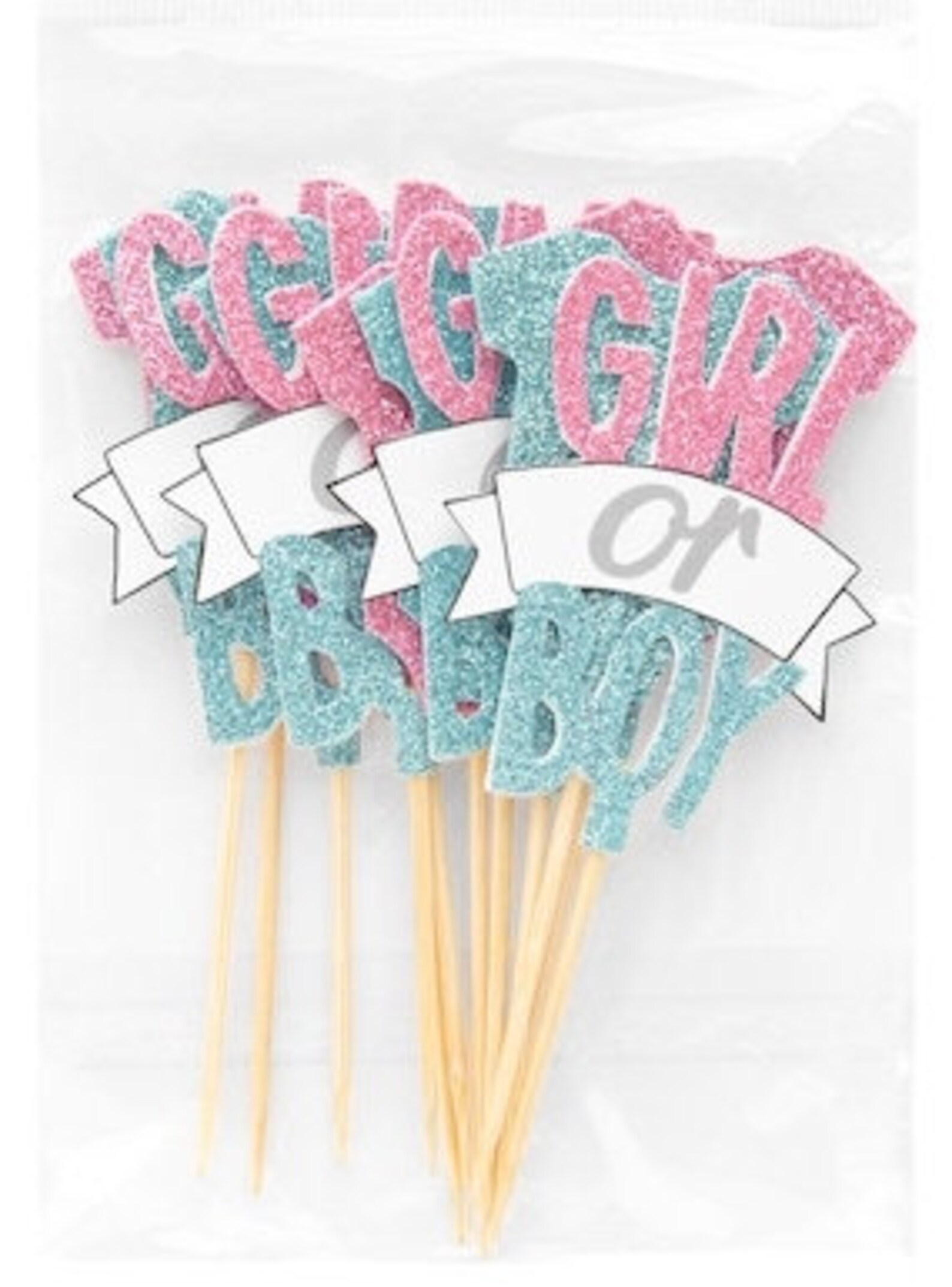 Gender reveal cupcake toppers Gender reveal baby shower Baby Etsy