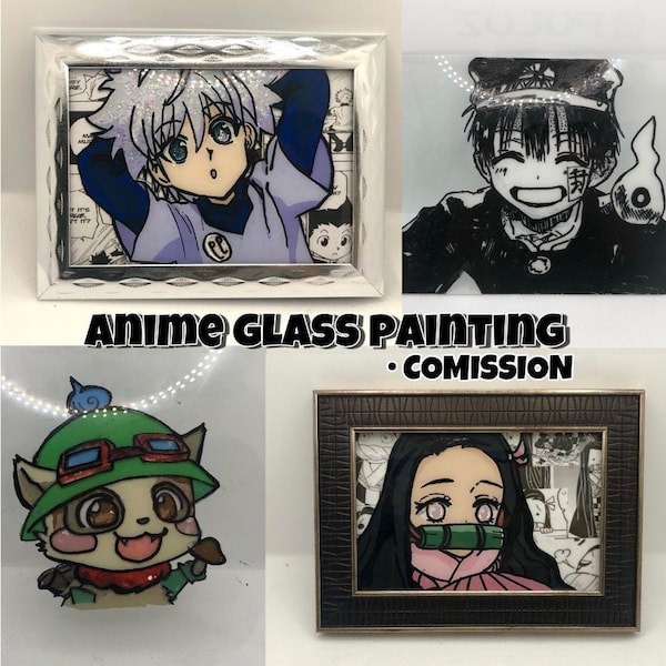 Anime Glass Painting Etsy