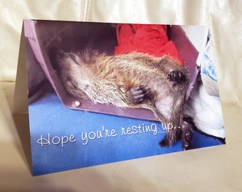 Groundhog Get Well Card