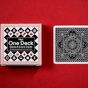 Mini One Deck Spielkarten - Schwarze Rückseiten