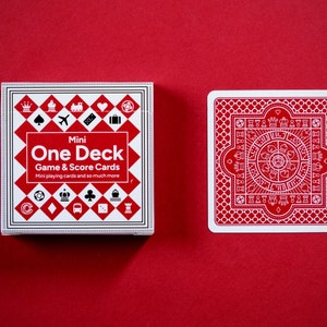 Cartas de juego Mini One Deck - Dorso rojo