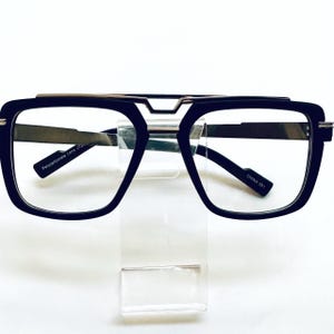 Rectangular Black And Gold  Full Frame  Glasses. Full Frame  Unisex Glasses. Fashion Glasses.
