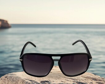 Lunettes De Soleil Aviateur Unisexe - Grandes Verres Effet Miroir - Monture Argentée - Neuf Avec étiquettes