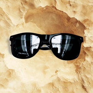 Polarized Black Full Frame Silver Lens Sunglasses, Polarized Silver Lens Sunglasses, Polarized Plastic Frame Silver Lens Sunglasses.