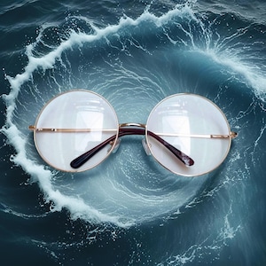 Oversized Rose Gold Metal Frame Clear Lens Glasses. Circle Rose gold Full Frame Glasses.