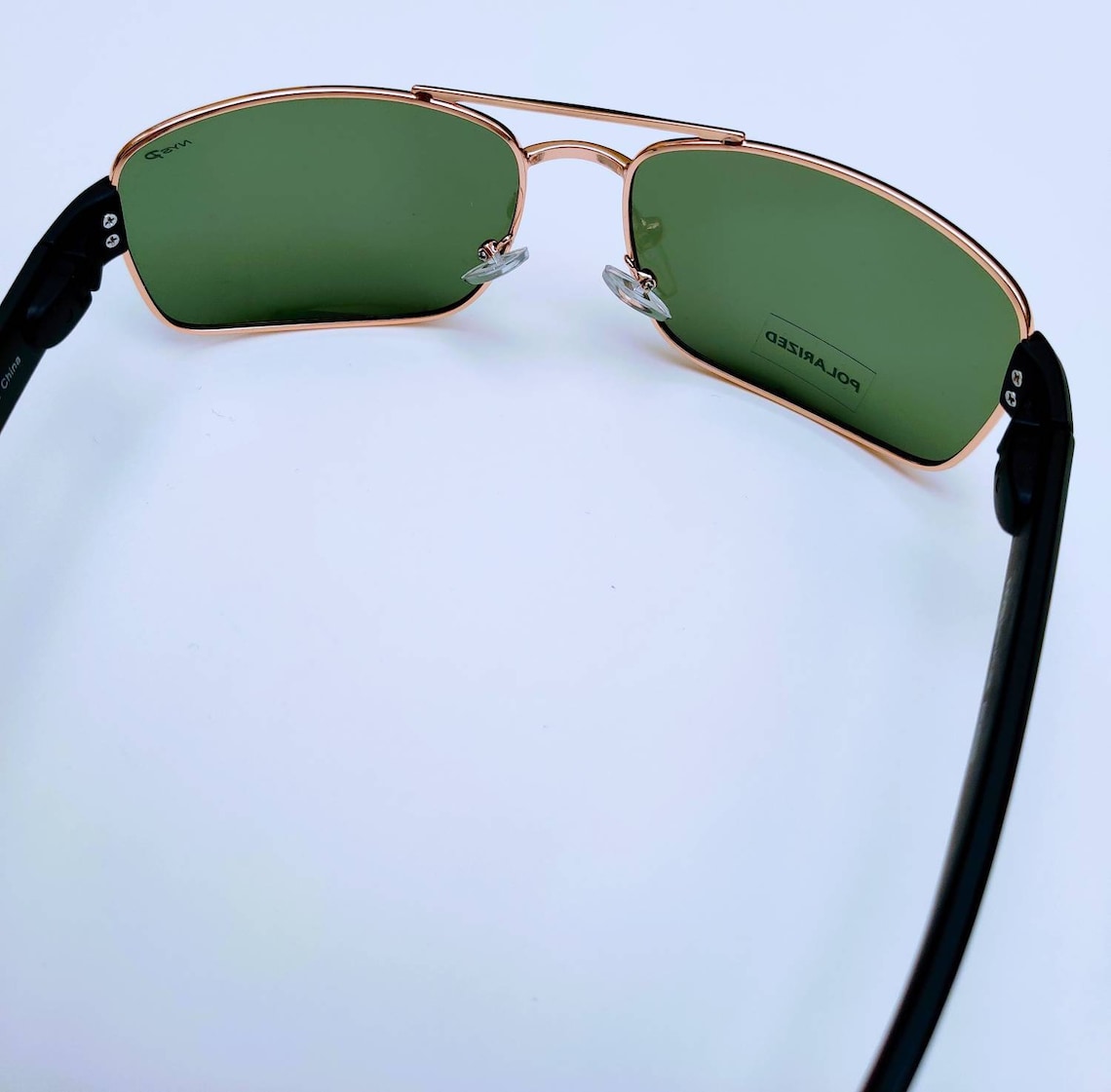 Polarized Square Emerald Green Lens Sunglasses Etsy
