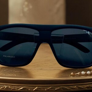 Oversized Polarized Full Black Frame ( Matte Finish) Black Lens Sunglasses. Polarized Sunglasses. Unisex Polarized Sunglasses.