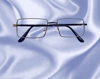 Square Silver Full Frame Clear Lens Glasses