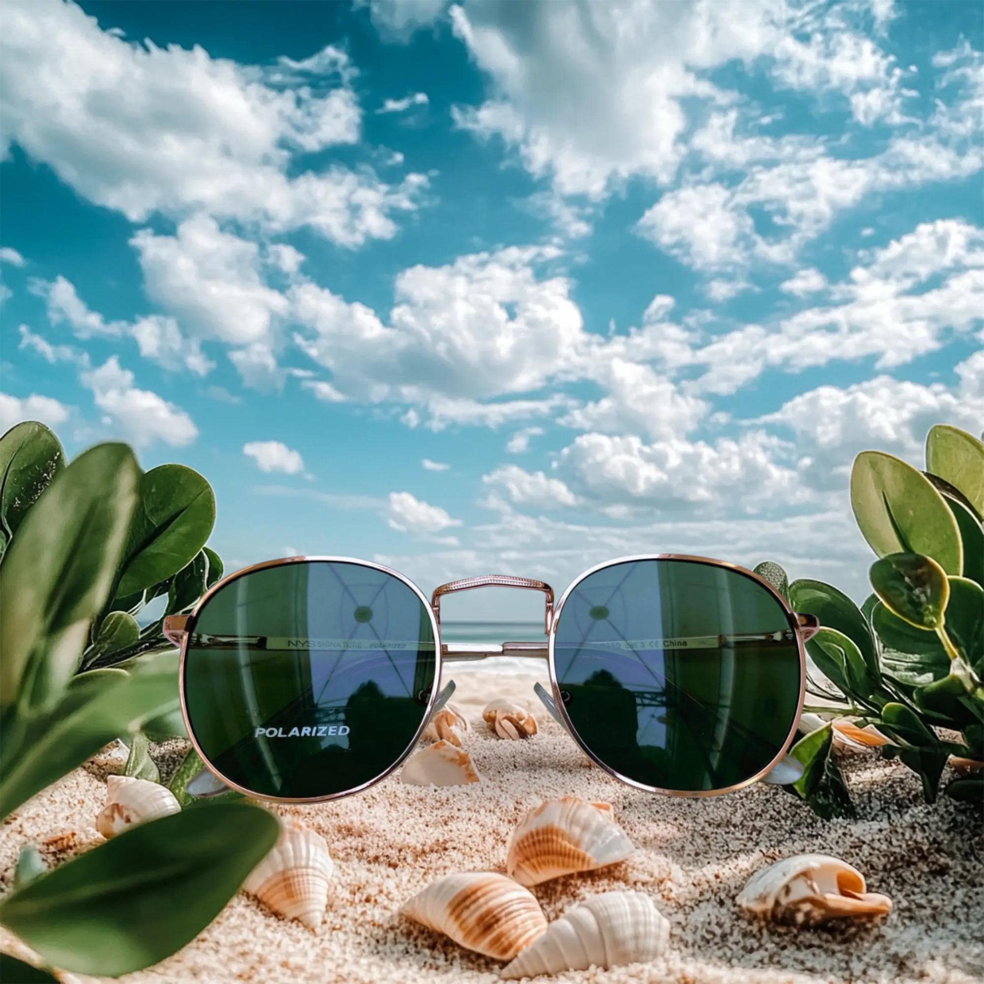 Polarized Sunglasses UV400 Lens Sunglasses for Women- Emerald Green Third Eye Sunglasses Unisex Polarized Emerald Green with  main image 4