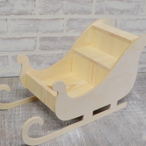 Unfinished Sleigh...Large Wood Sleigh...Santa Sleigh...DIY Sleigh...Christmas Decor