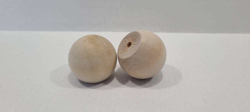 Wooden Balls for Crafts Hollow Balls Made of Natural Wood Raw