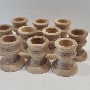 Wooden Country Shorty Candlestick (Qty 10)