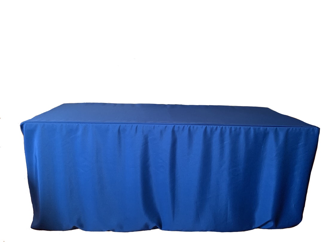 Royal Blue Woven Polyester Fitted Table Cover Wedding Etsy