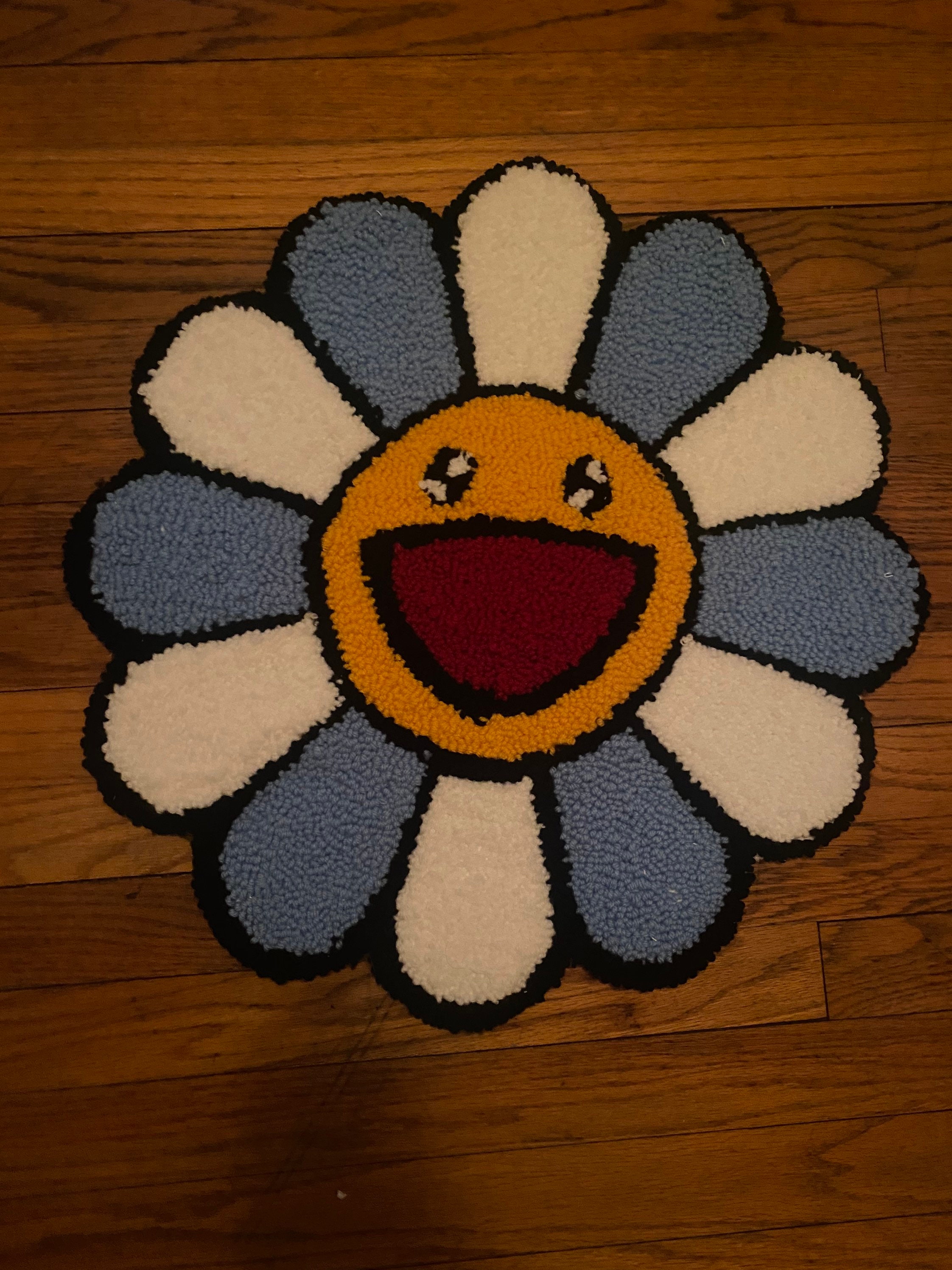 Handmade Murakami Rug Custom Flower Rug Etsy