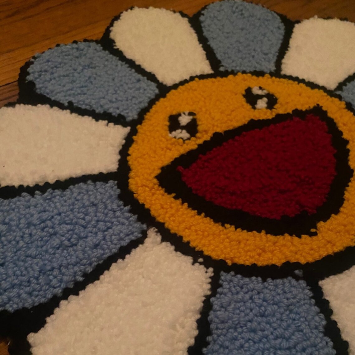Handmade Murakami Rug Custom Flower Rug Etsy