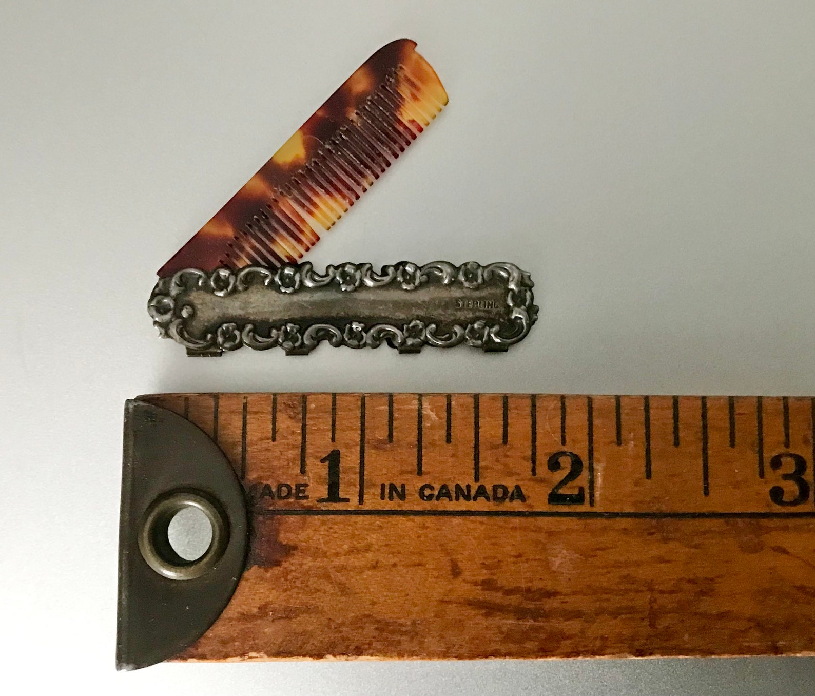 Antique Sterling Moustache Comb / Mustache / Hair Grooming / Etsy