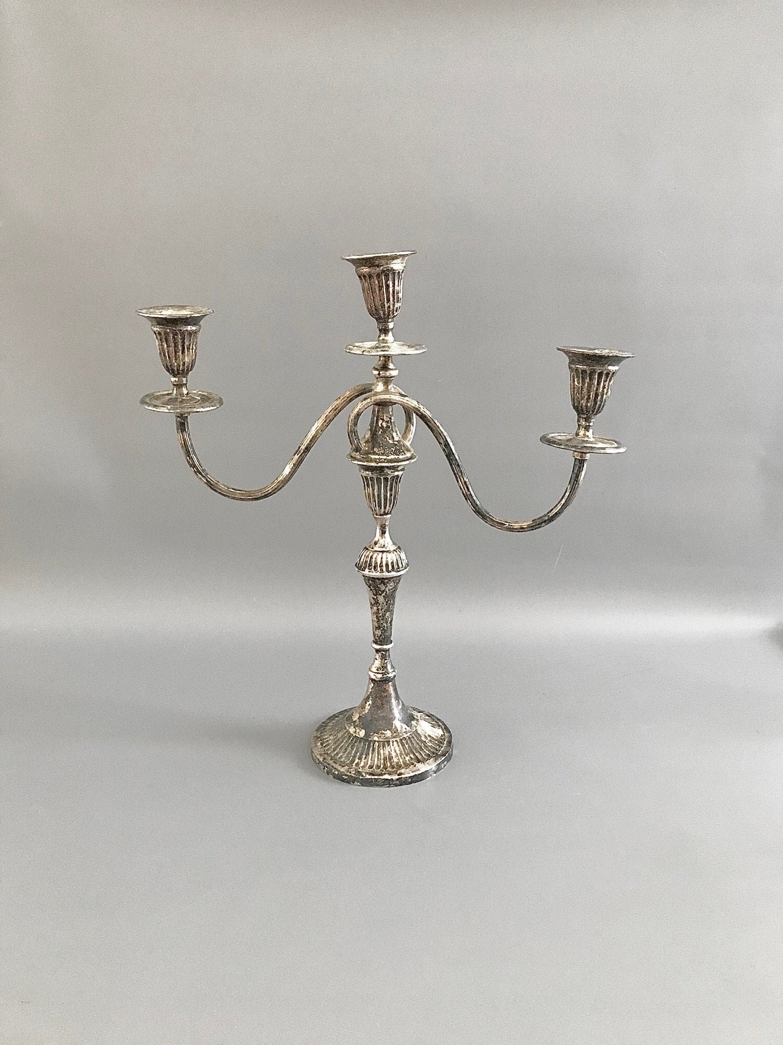 Antique Silver Topazio Portugal Candle Holder / Candelabra / Etsy