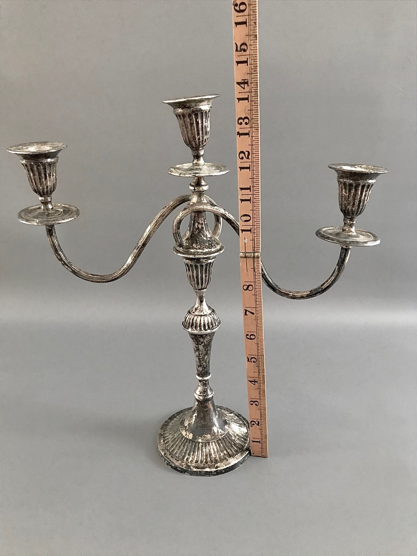 Antique Silver Topazio Portugal Candle Holder / Candelabra / Etsy