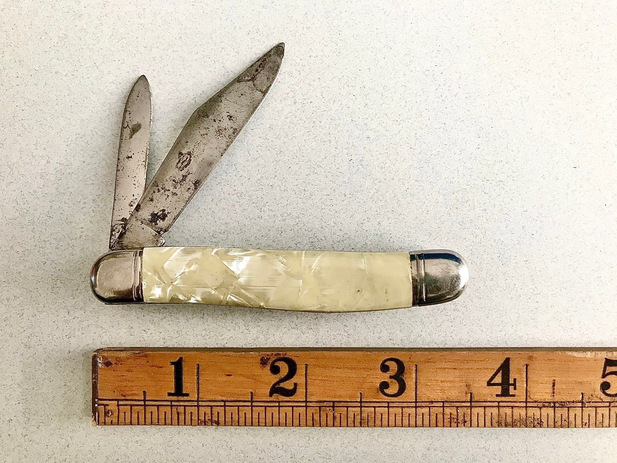 Vintage Richards Sheffield Pocket Knife / Celluloid Pearl Etsy