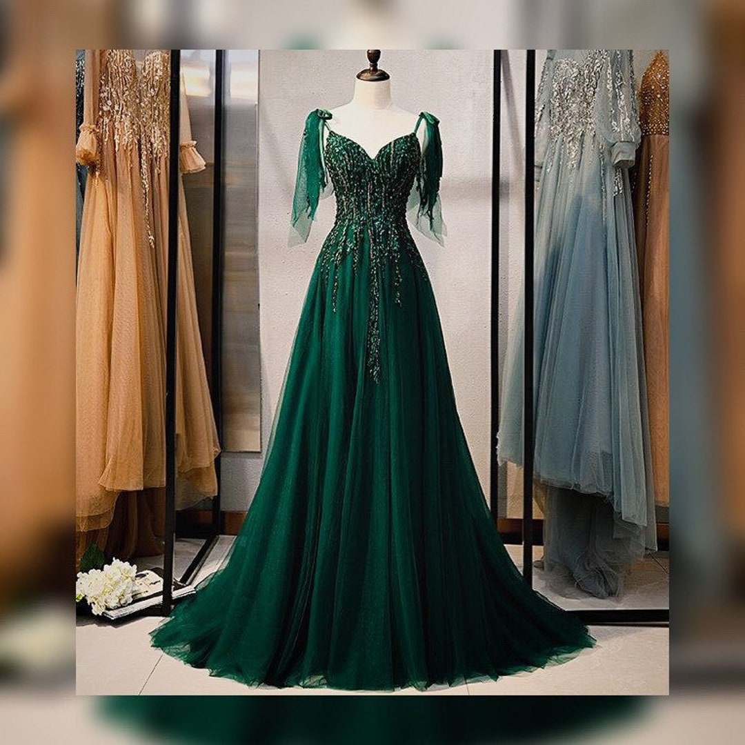 Green Prom Dress Corset Prom Dress Prom Fairy Dress Tulle - Etsy