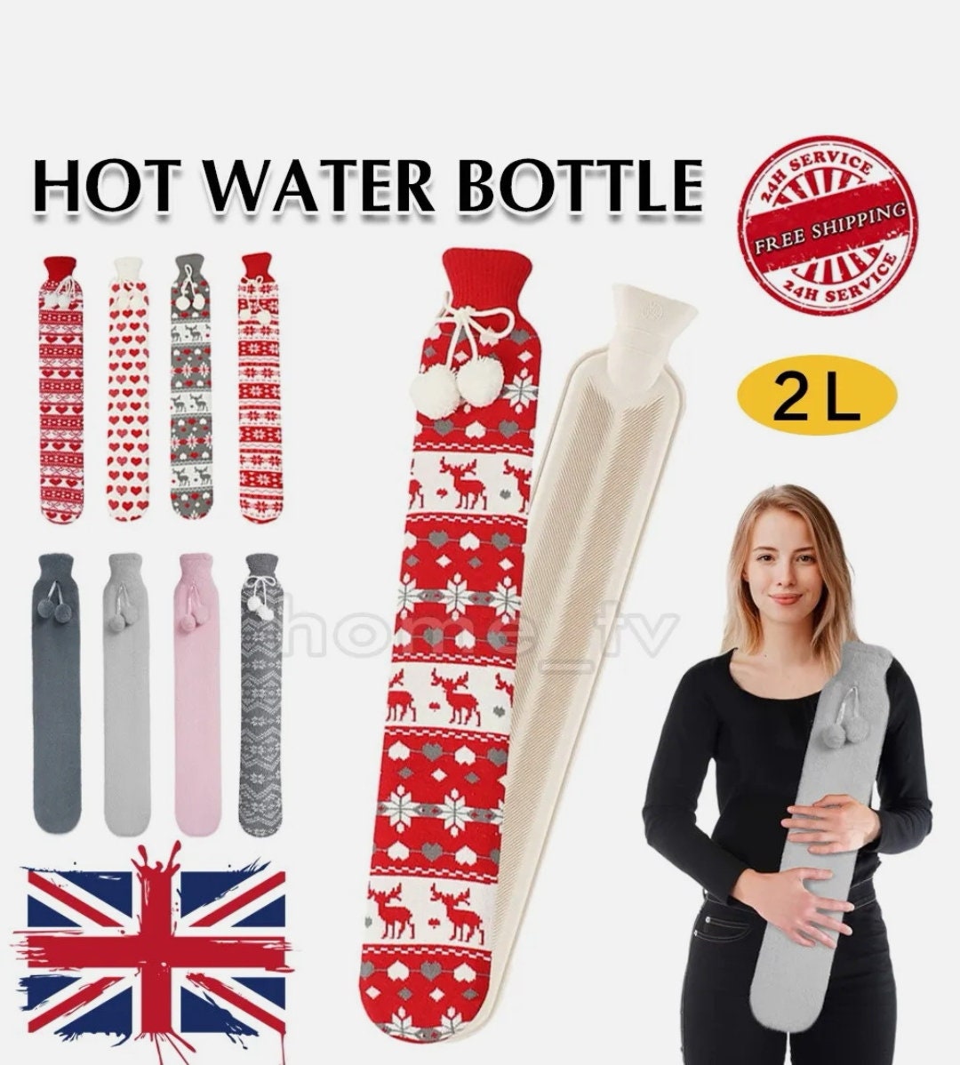 Extra Long Body Hot Water Bottle With Faux Fur Cover 72 Cm Etsy UK