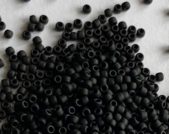 Black seed bead, #11, #6 Toho black seed beads, glass opaque seed beads, Japanese black seed bead, glass bead for jewelry, beading,