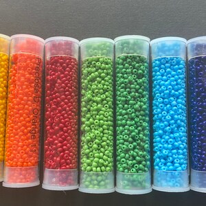 Set of Tiny Seed Beads, size 11 opaque beads, Czech seed beads, Preciosa bead set, tiny round beads, opaque glass beads