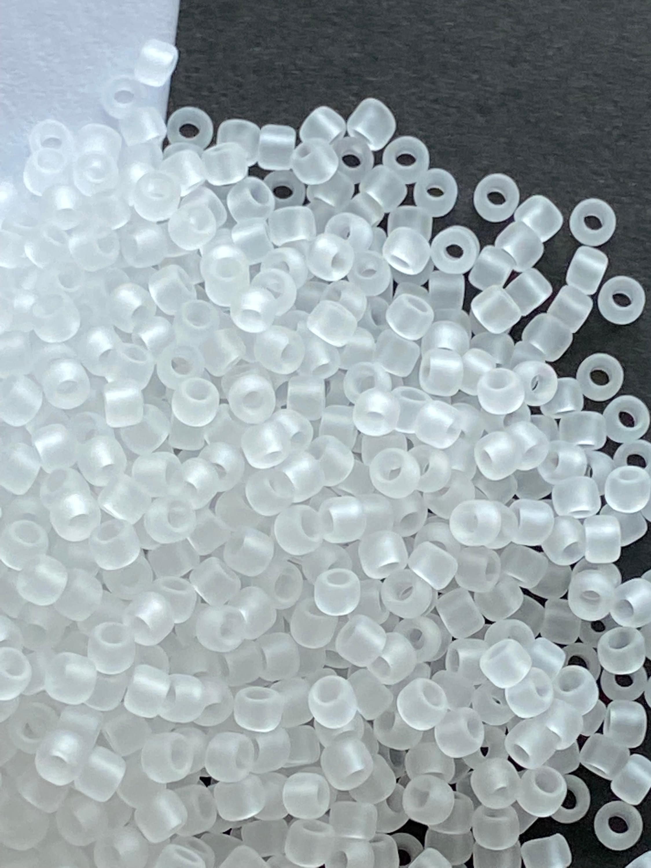 TR-08-1F Beads for clothing Clear frosted seed bead Jewelry beads #8 Toho clear matte seed bead Clear beads for embellishment