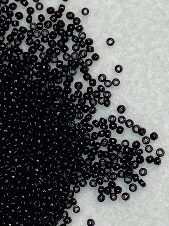 Toho Japanese Glass Seed Beads - Black Opaque - 11/0 2.2mm