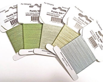 Pure Silk Beading Thread: Size E, 24 Yards