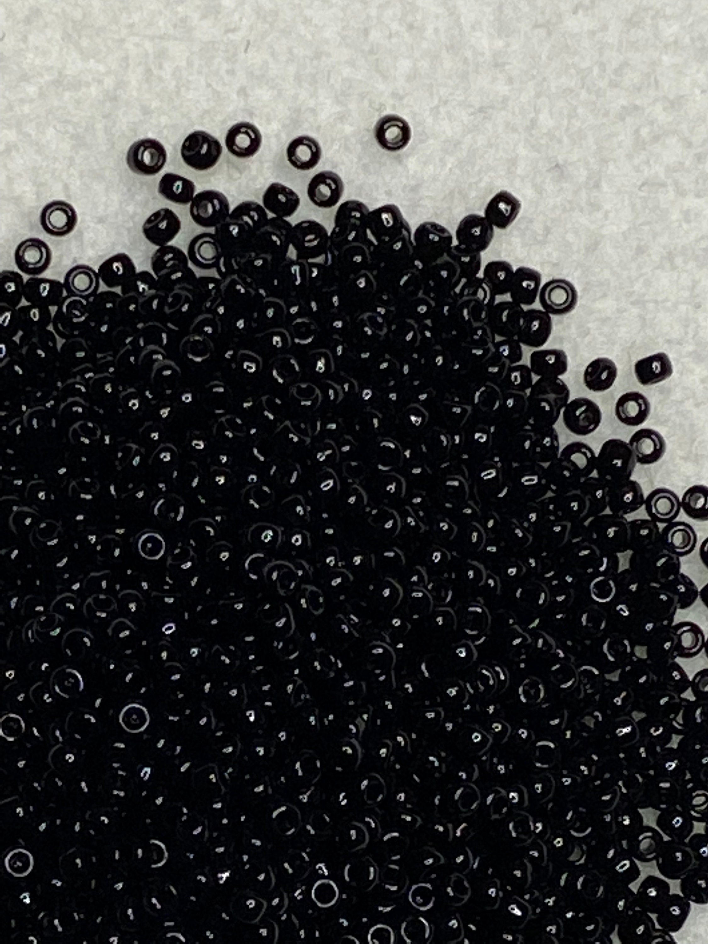 Shiny Black 11 Seed Beads, Size11 Toho Black Seed Beads, Glass