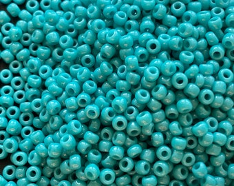Turquoise Matsuno Seed Beads: Size 11 & 6, Aqua Blue Glass