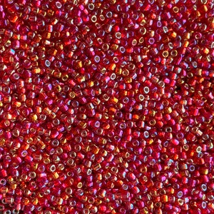 11-4696, Miyuki 22g Frost Opaque Glaze Rainbow Dark Red 11-4696, Miyuki 22g Frost Opaque Glaze Rainbow Dark Red