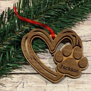 Paw Print Animal Ornament Cut File, Dog Cat Ornament Cut File