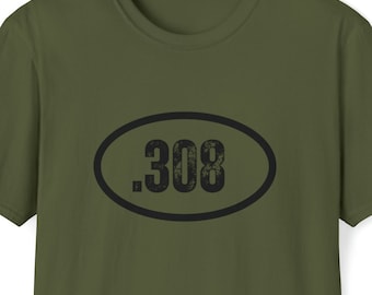Camisa cal 308, camisa militar, camisa de rifle, camisa de veterano, camisa 2A, camisas para hombre, camisas para mujer, camisa de munición