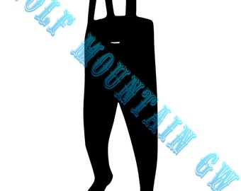 May include: Black waders with suspenders. The waders are made of a waterproof material and are designed for fishing or other outdoor activities.